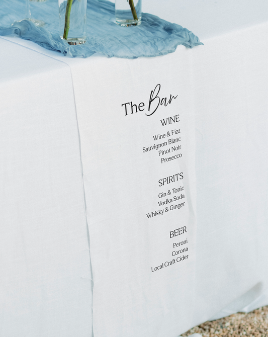 June | Linen Bar Sign