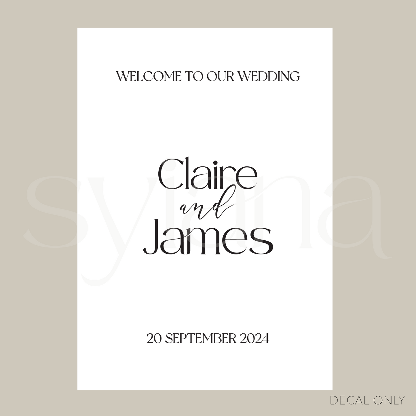 Welcome Sign Decal Sticker Vol 2 | DIY Bride
