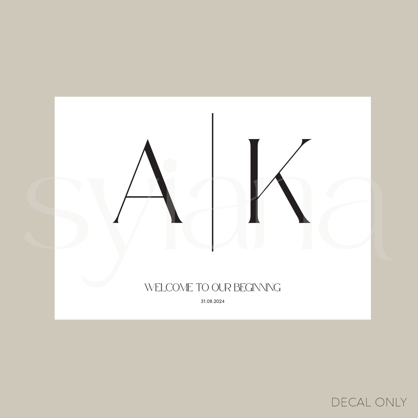 Welcome Sign Decal Sticker Vol 10 | DIY Bride