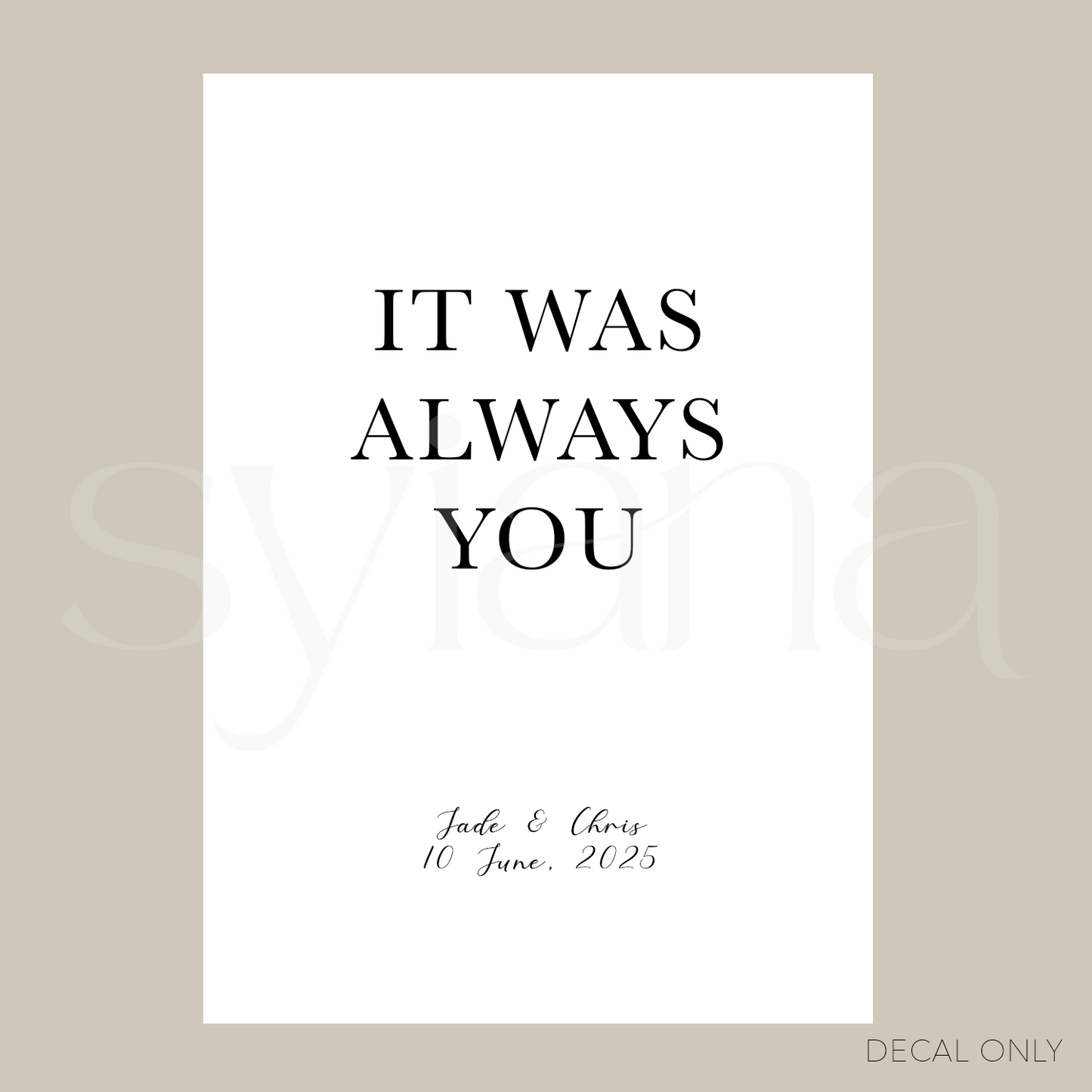 Welcome Sign Decal Sticker Vol 5 | DIY Bride
