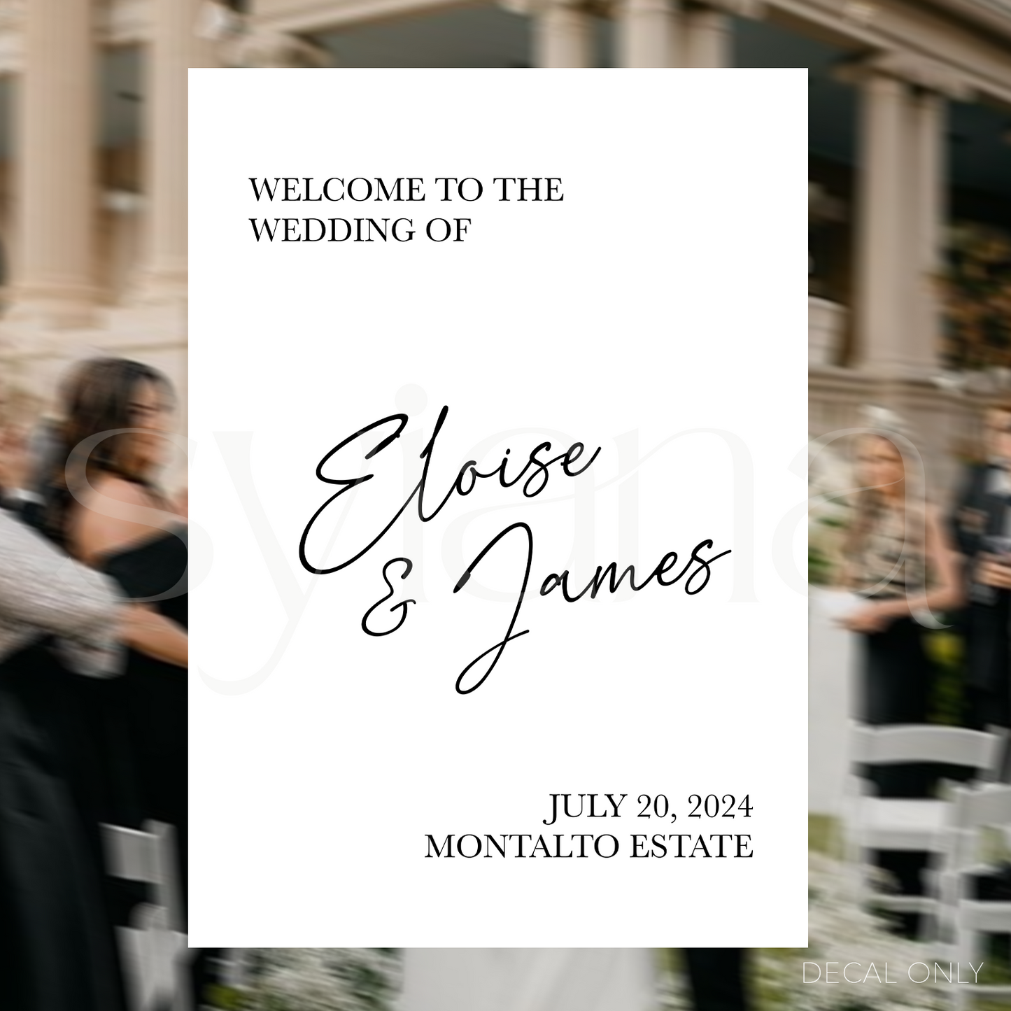 Welcome Sign Decal Sticker Vol 7 | DIY Bride