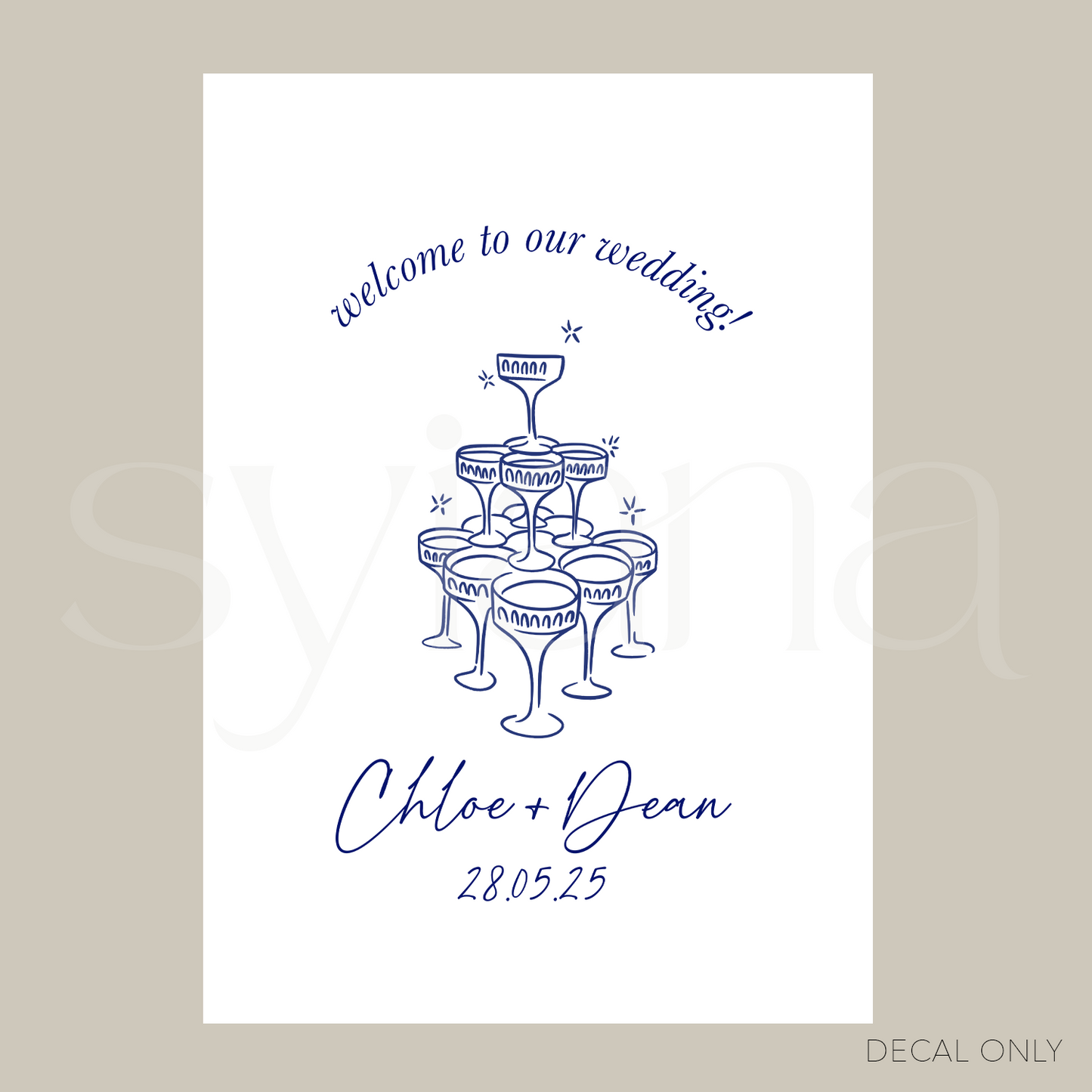 Welcome Sign Decal Sticker Vol 8 | DIY Bride