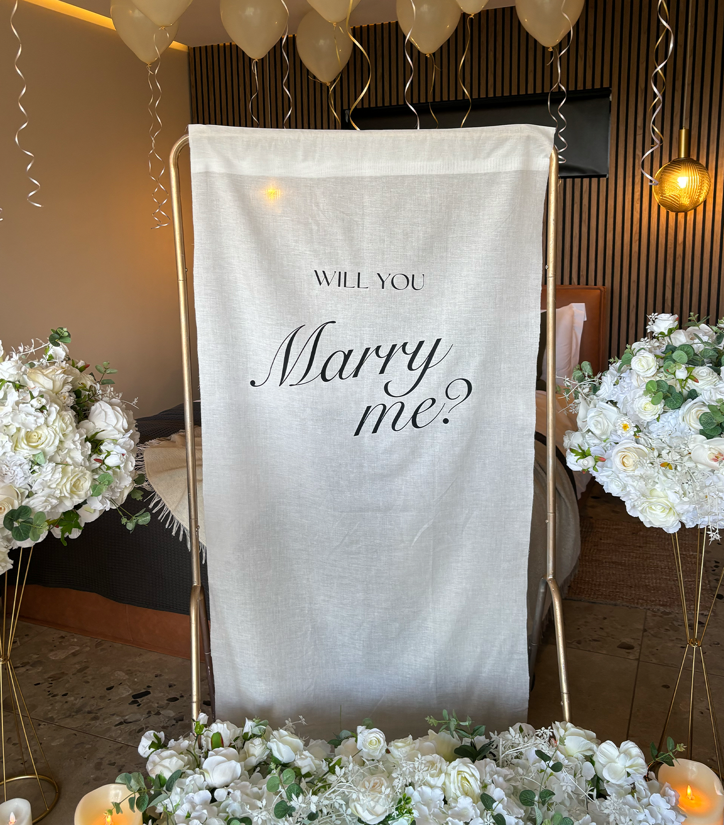 Marry Me | Proposal Linen Sign