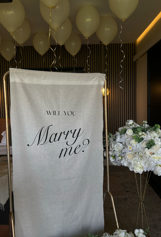 Marry Me | Proposal Linen Sign