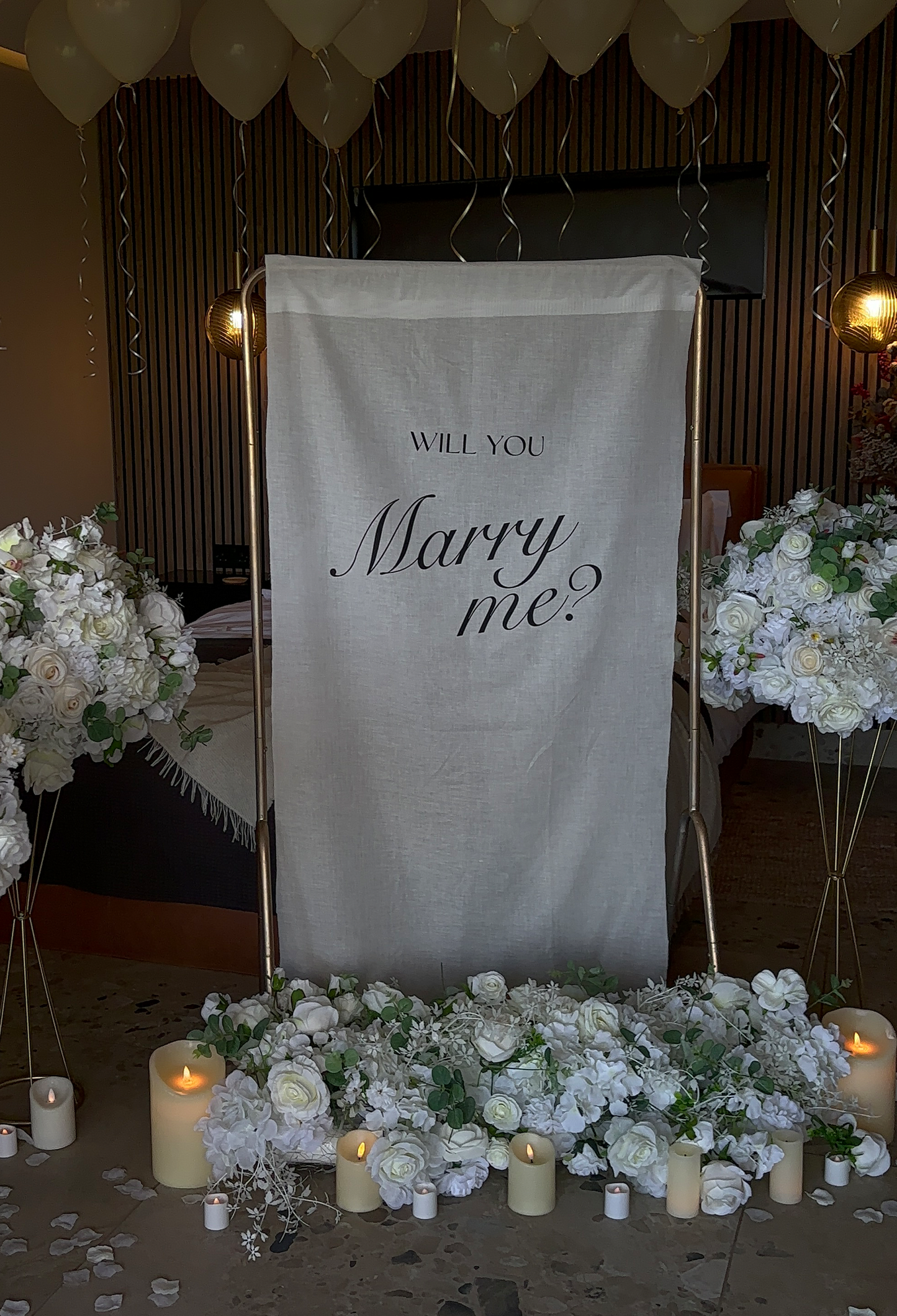 Marry Me | Proposal Linen Sign