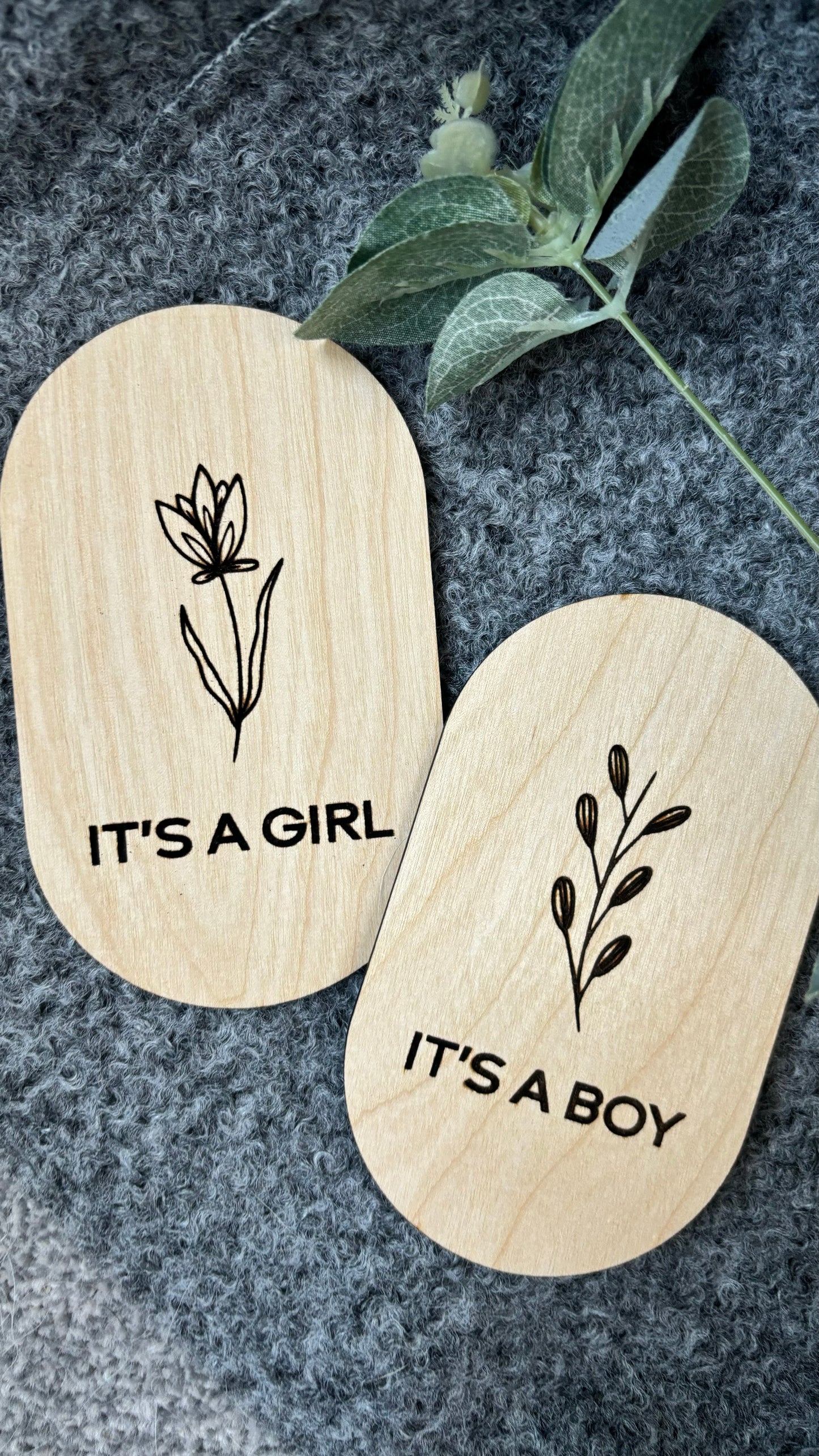 Gender Announcement Wooden Sign