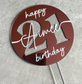 Metallic Personalised Cake Topper