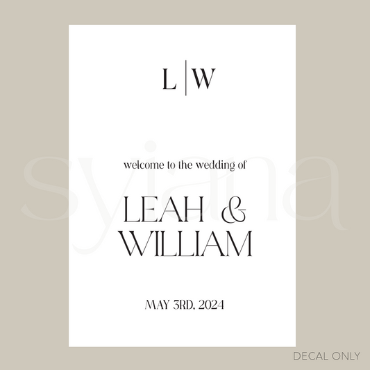 Welcome Sign Decal Sticker Vol 1 | DIY Bride