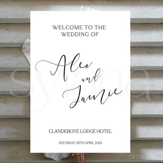 Welcome Sign Decal Sticker Vol 4 | DIY Bride