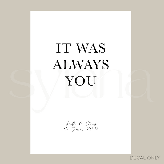 Welcome Sign Decal Sticker Vol 5 | DIY Bride