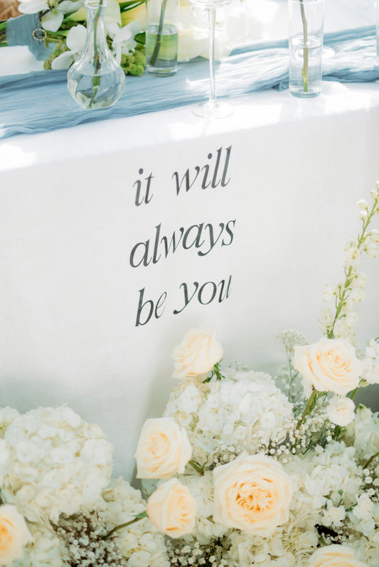June | Linen Quote Sign
